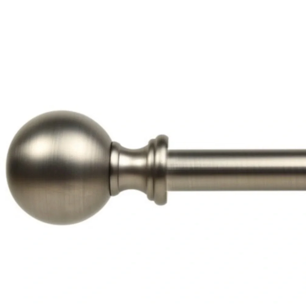 Allen + Roth Drapery Curtain Rod Finials‎ Brushed Nickel