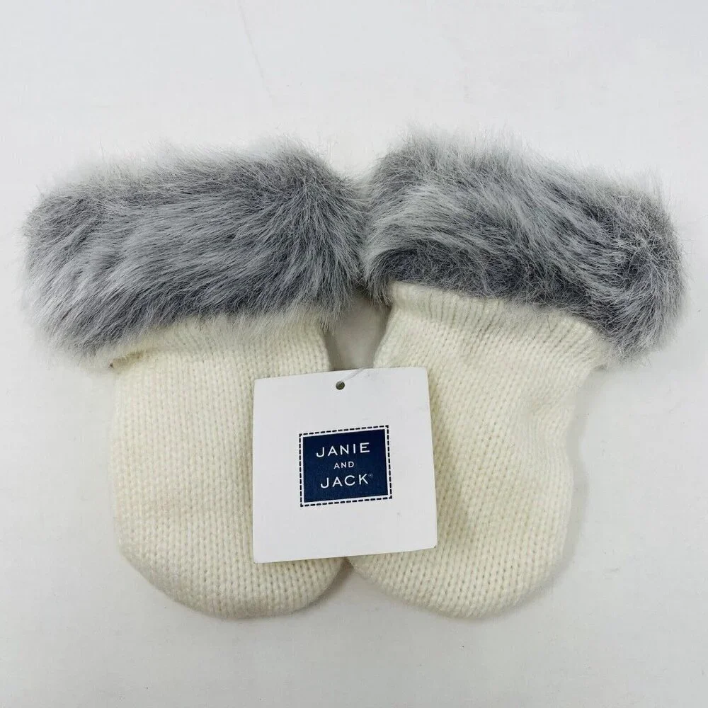 Janie and Jack ivory mittens