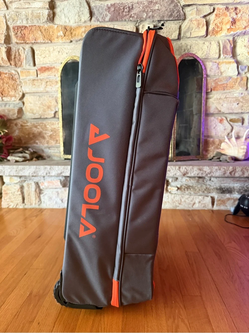 JOOLA Gray Backpack with Orange Accents