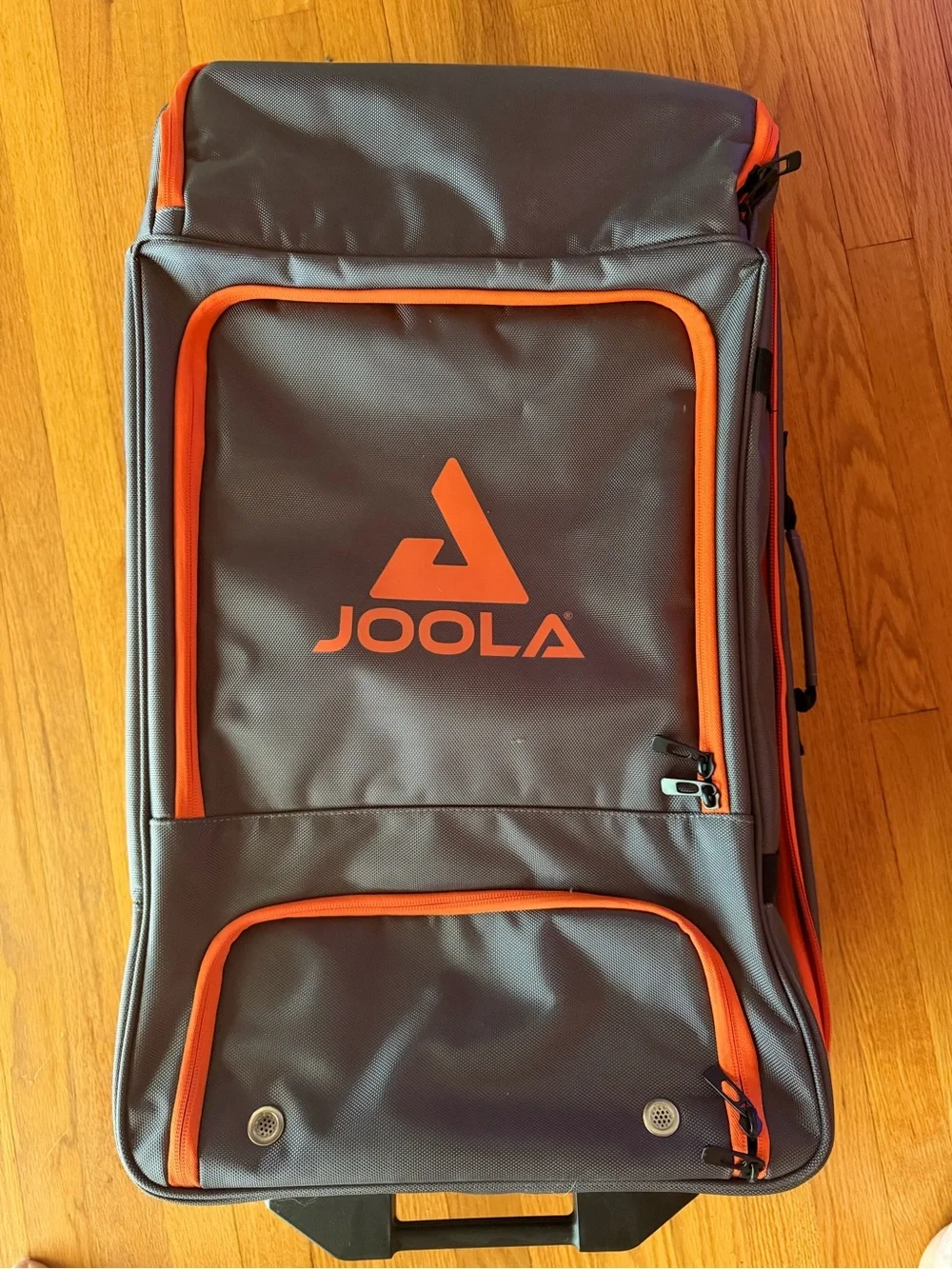 JOOLA Gray Backpack with Orange Accents