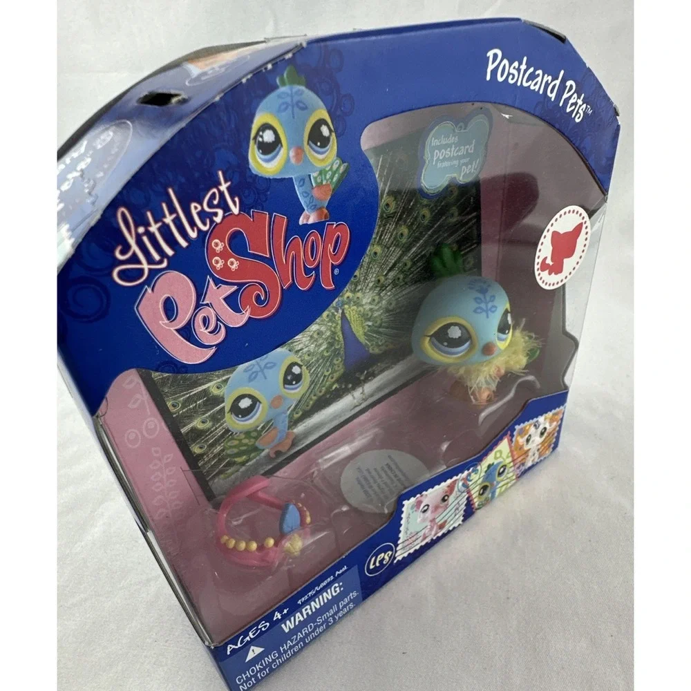 NEW LPS Littlest Pet Shop Peacock #1069 Postcard Pets 2009‎ Hasbro