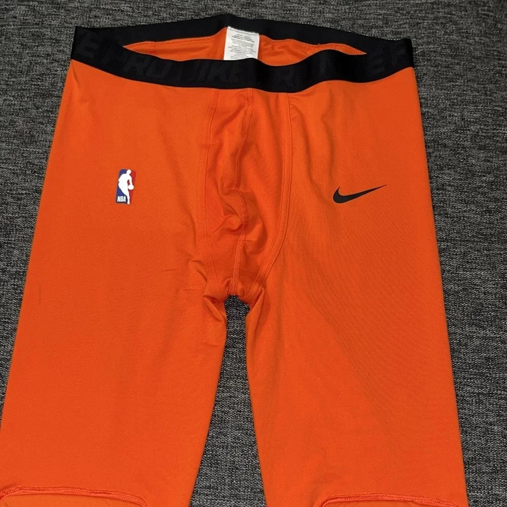 Nike Pro Padded Pants Mens 2XL Tall Orange NBA Basketball AA0756-891 Leggings