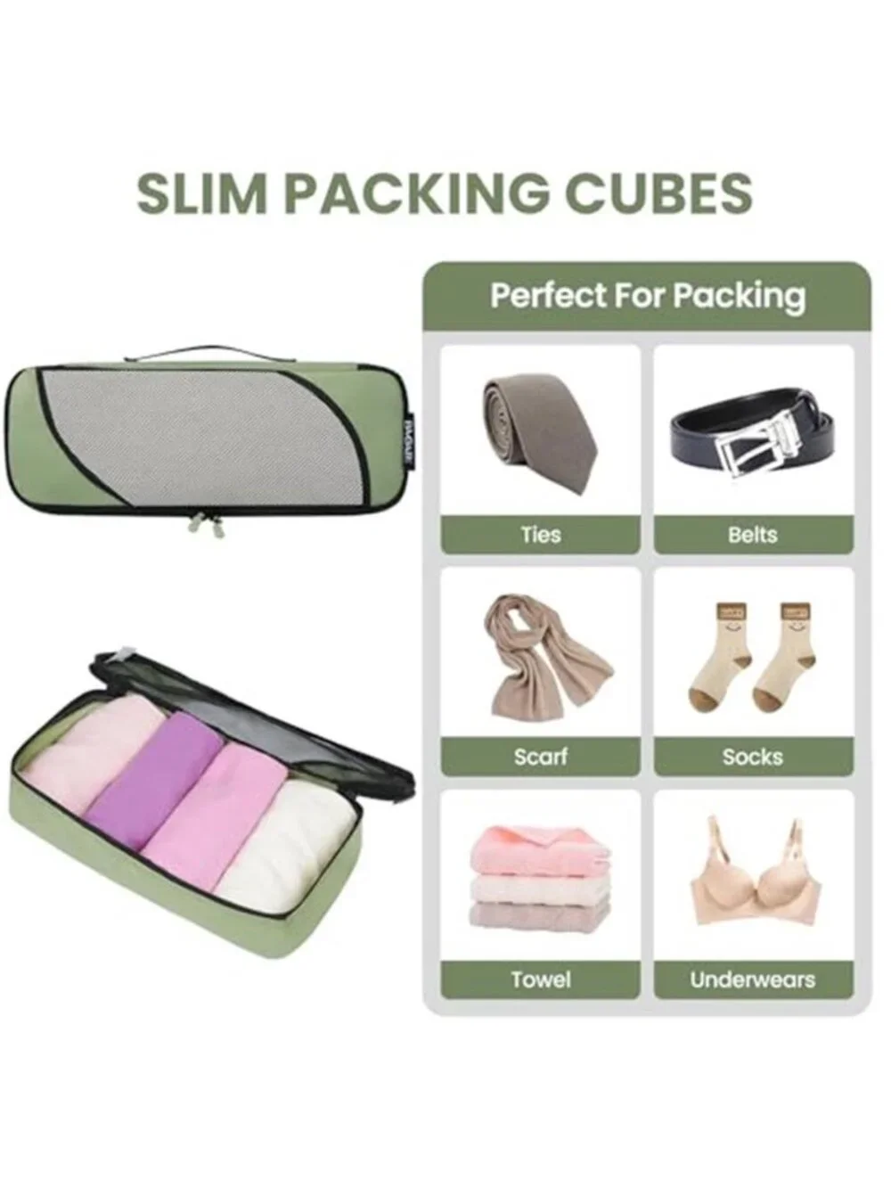 Travel Packing Cubes Set 6 Luggage Organizer Bags Travel Storage Suitcase Bags