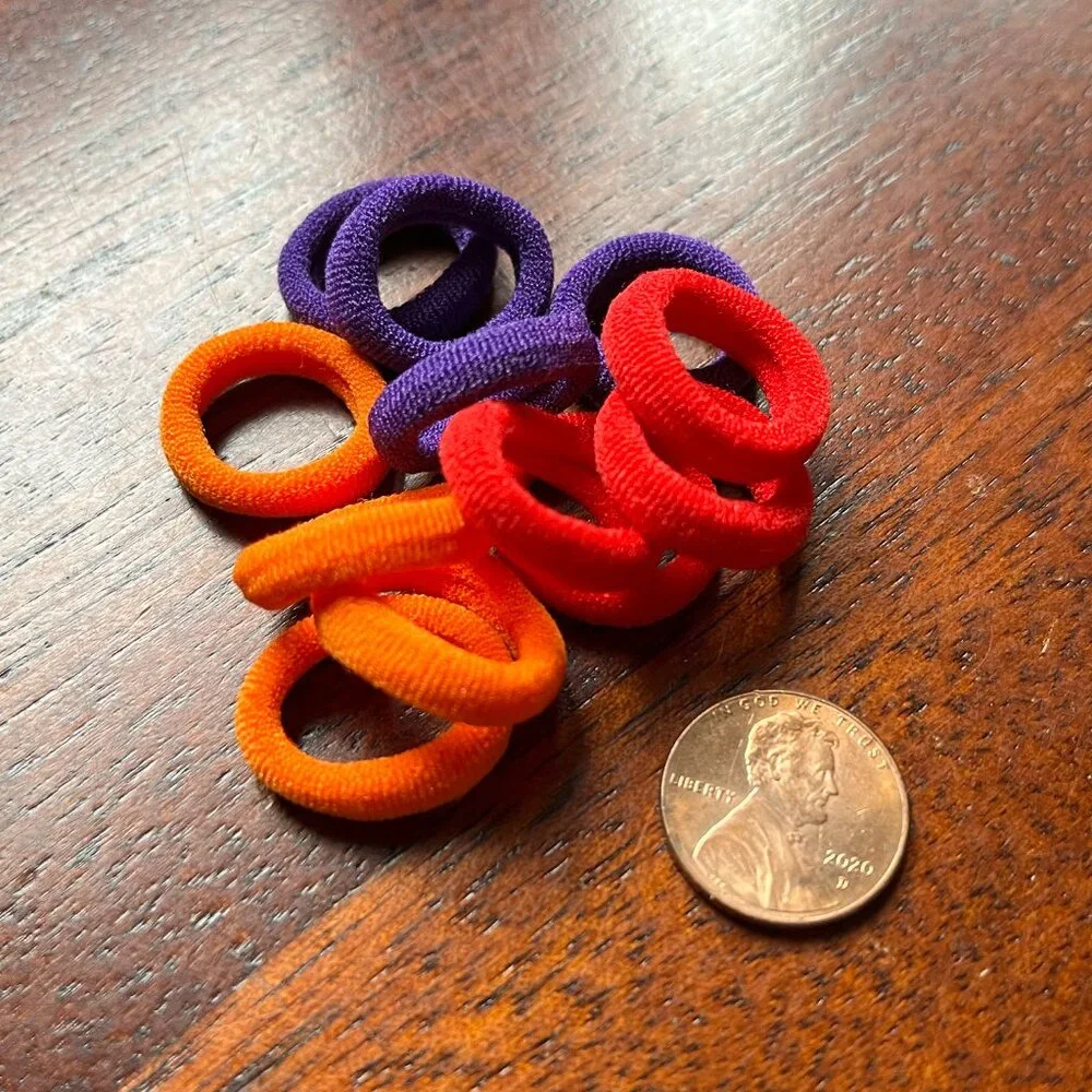 Bold color hair elastics NWOT