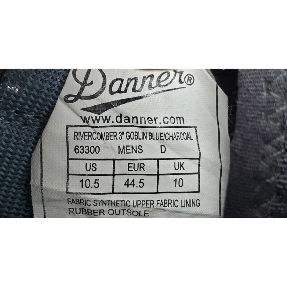 Danner Rivercomber Shoes Mens 10.5 Blue Hiking Water Sport Vibram Sneakers