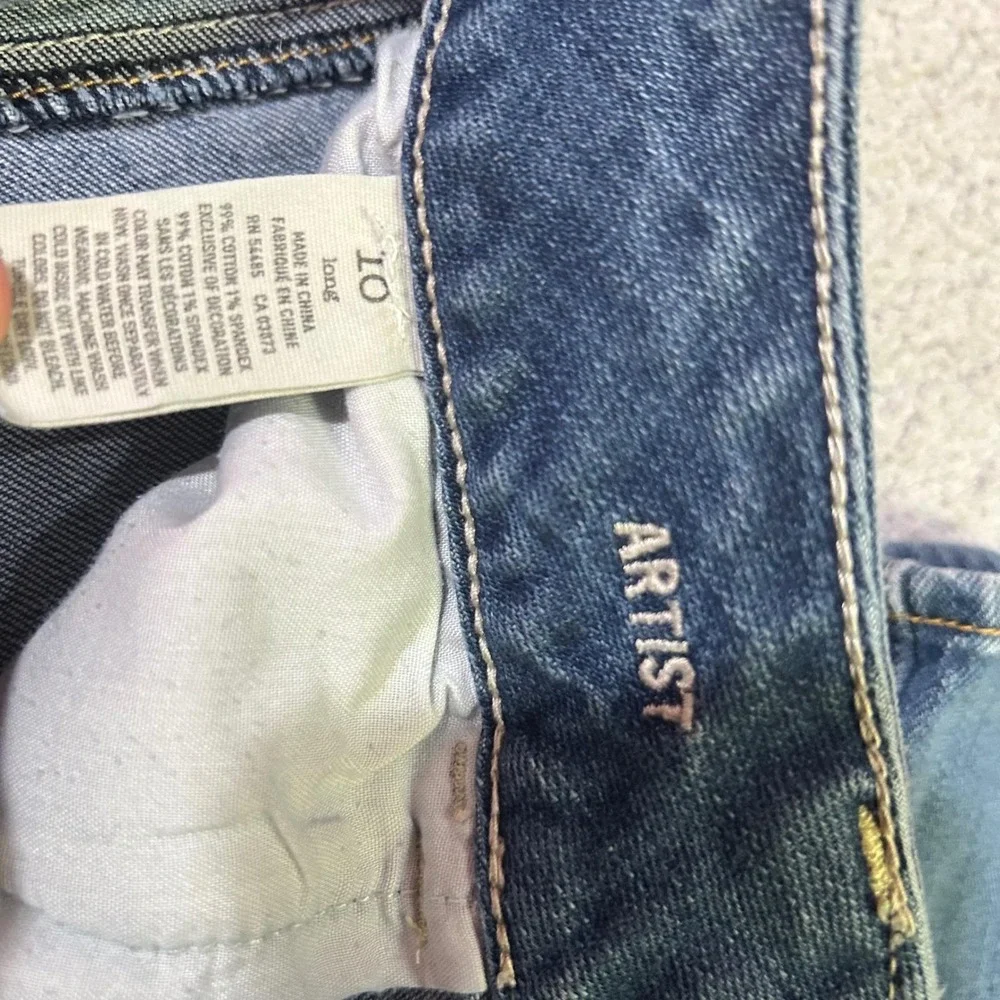 American Eagle Jeans Artist Flare 10L Blue Vintage 2000s Ultra Low Rise‎ Y2K