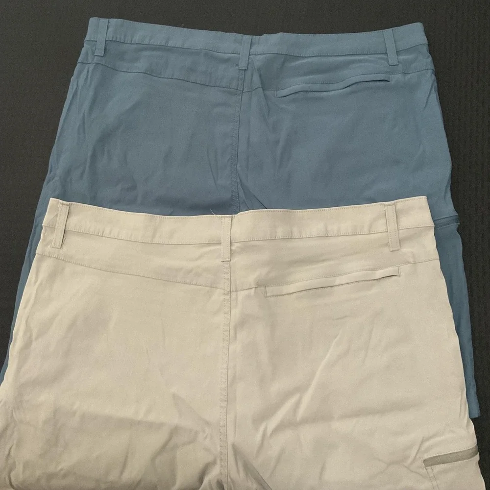 Lot Of 2 Weatherproof Vintage Shorts Mens Size 40 Blue Gray Chino Stretch Casual