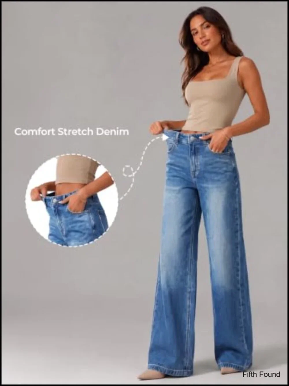 High Waist Baggy Boyfriend Jeans Wide Leg Denim Pants Y2K Streetwear