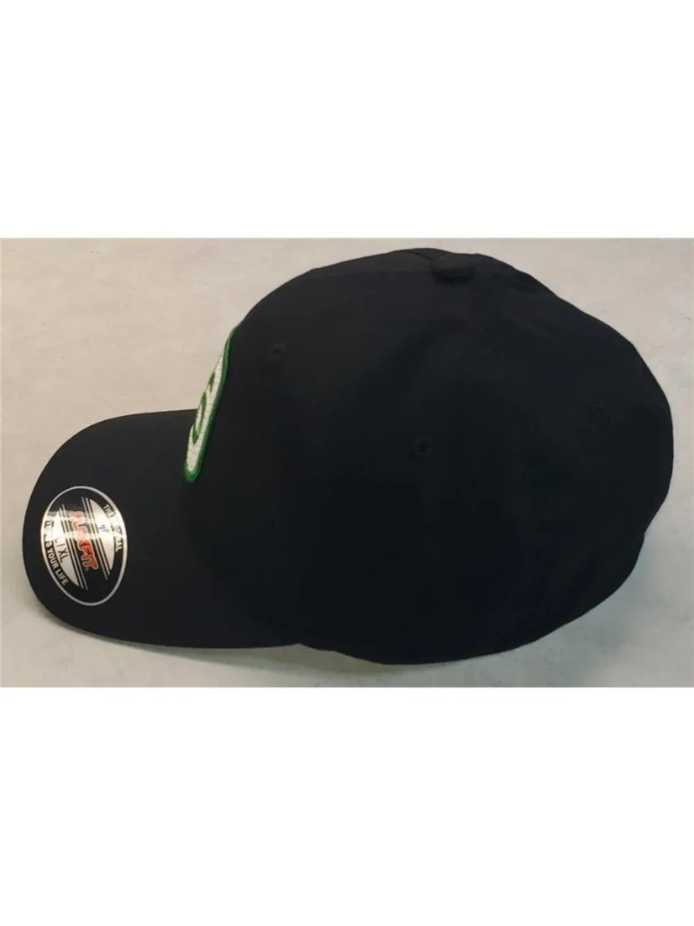 Retro Pioneer Seed Patch Hat Vintage Agriculture Flexfit Cap Black L/XL New 80s