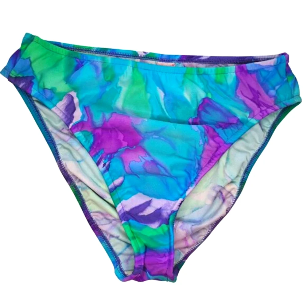 Venus Blue Purple Watercolor Halter Top Two Piece Swim Suit Size 8/10