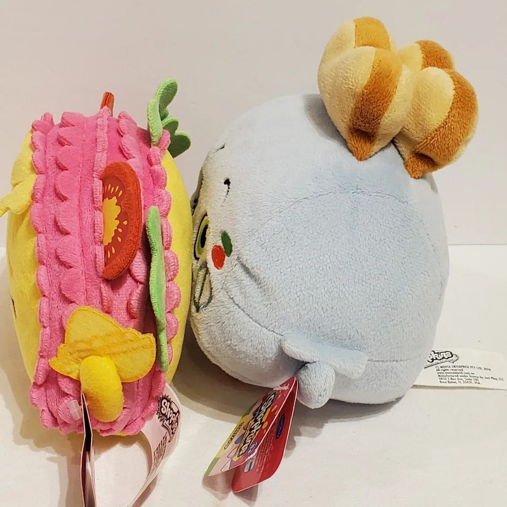 Shopkins Toasty Pop and Taco Terrie Soft Plush 2013 Stuffed Animal Toy with Tags