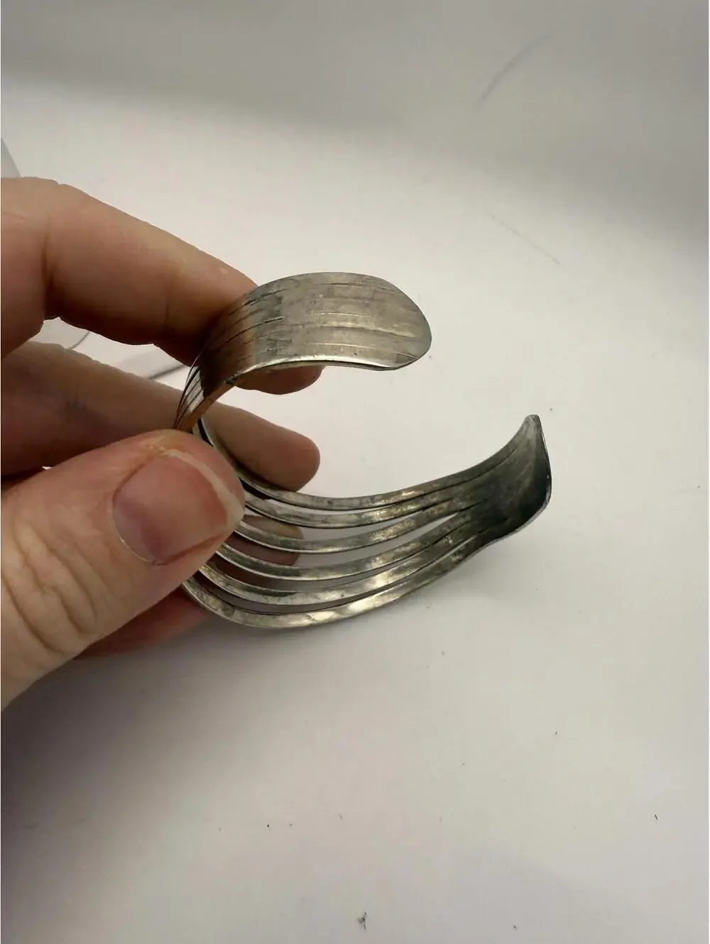 Silver Multi-Band Cuff Bracelet