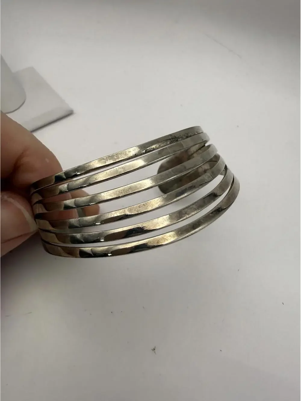 Silver Multi-Band Cuff Bracelet