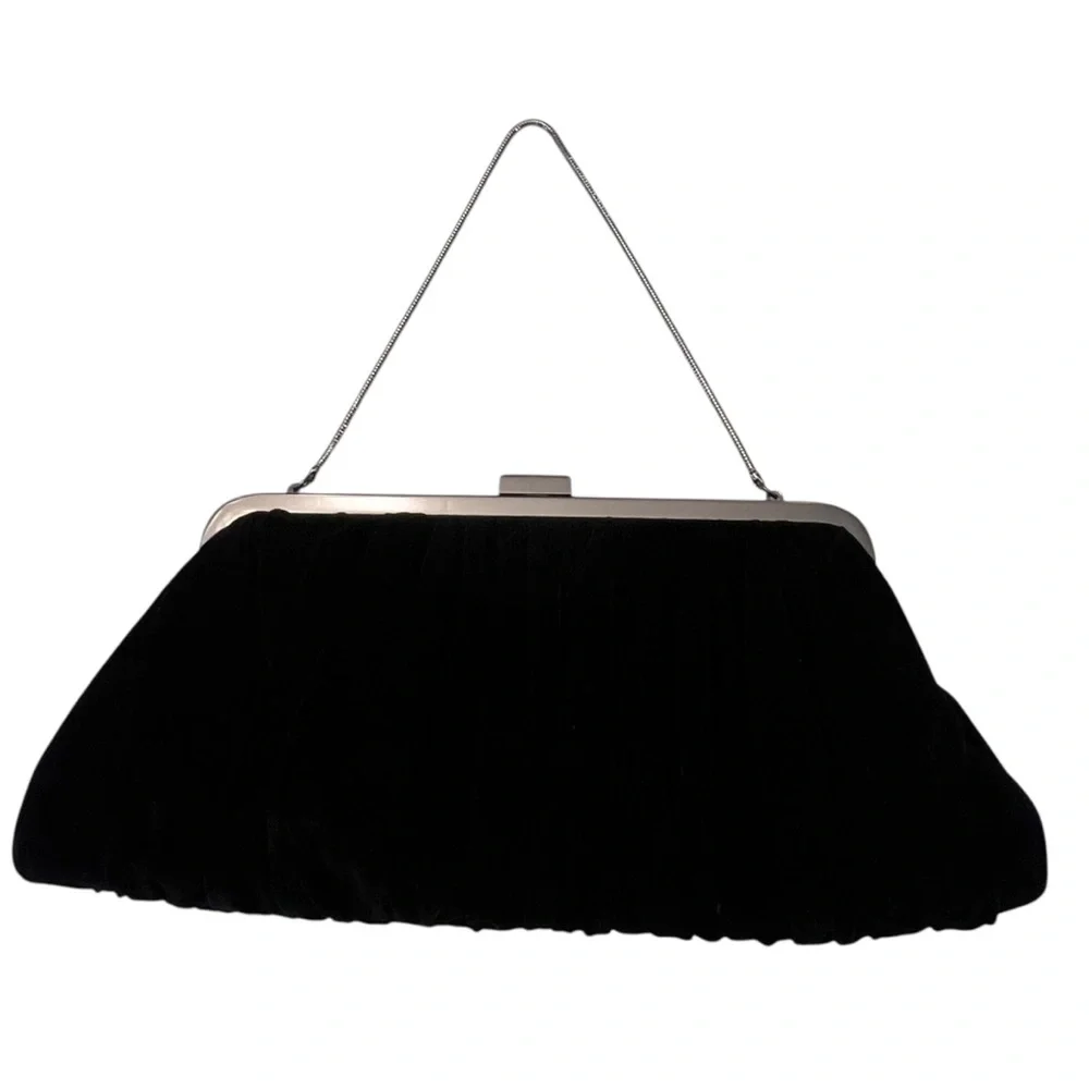 Mary Kay Black Velvet Evening Bag Handbag 2007 New‎ Holiday Wishes Formal Party