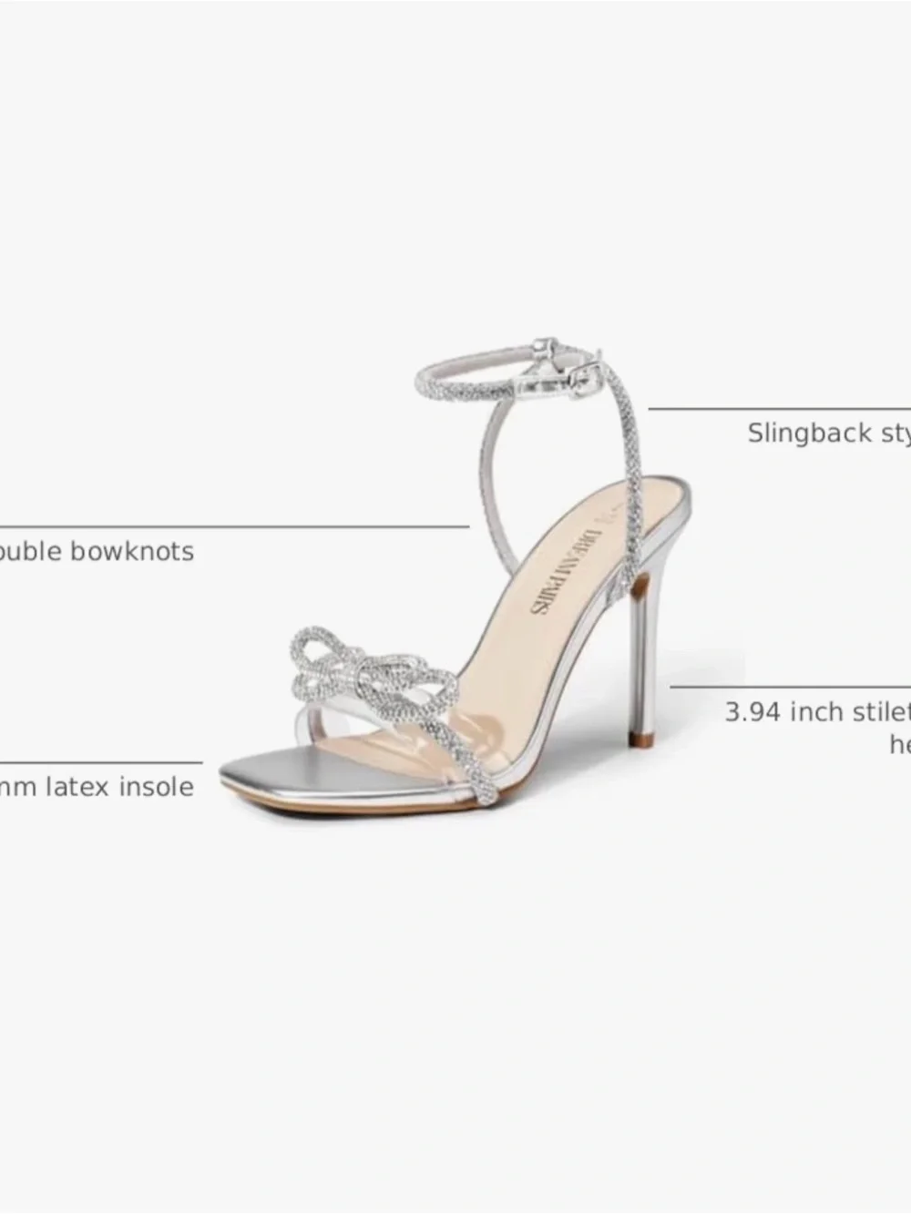 Dream Pairs sparkling rhinestone