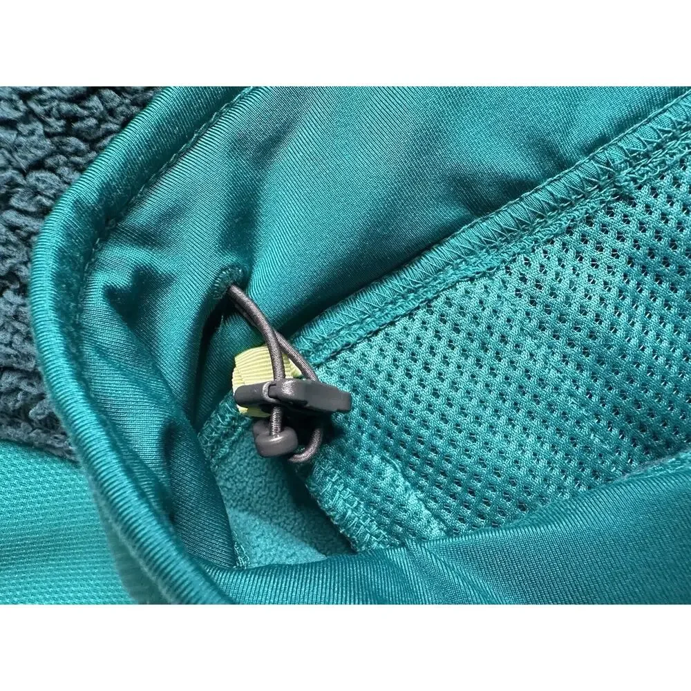 COLUMBIA Women’s‎ Full-Zip Fleece Jacket Coat Medium Green Yellow Outdoor