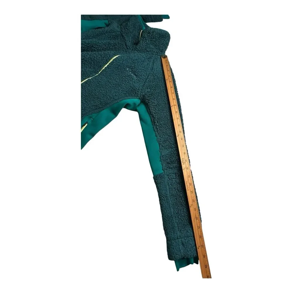 COLUMBIA Women’s‎ Full-Zip Fleece Jacket Coat Medium Green Yellow Outdoor