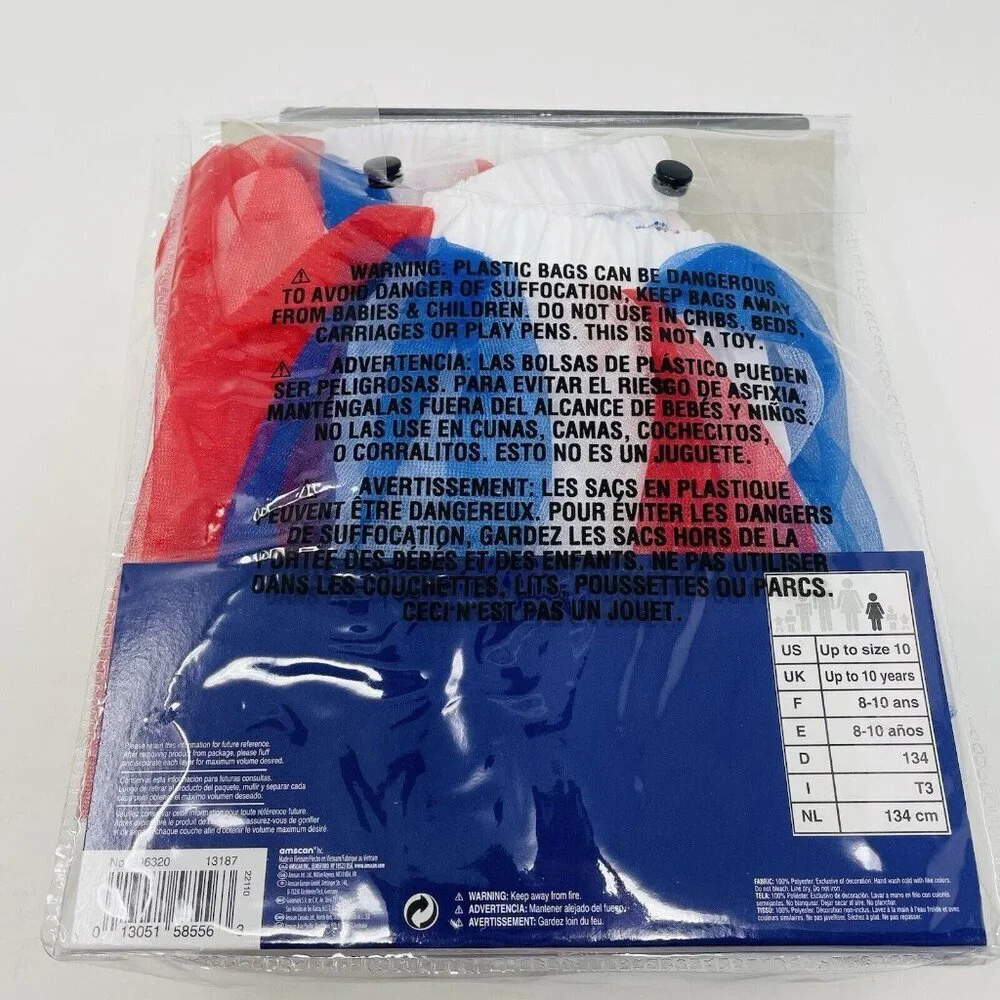 Child‎ Size S/M Patriotic Red White Blue Americana Mesh Tutu Play Halloween 423