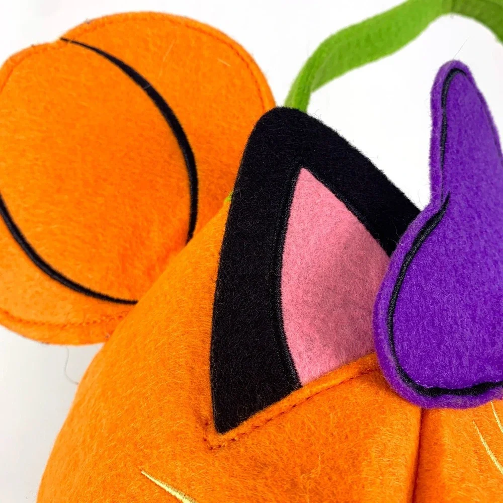 Disney Store Minnie Mouse Felt Halloween Trick or Treat Bucket‎ Glow in the Dark