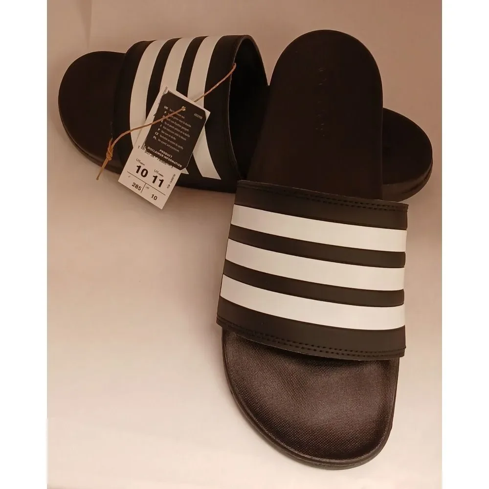 Adidas Adult Unisex Adilette Comfort Slide Black / White GZ5891 New In Box‎