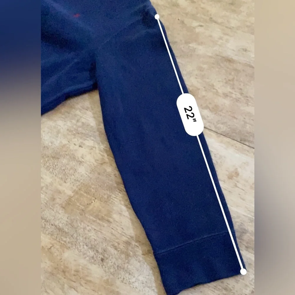 Polo by Ralph Lauren Men’s Size Large Navy Ribbed Knit Quarter Zip Pullover‎