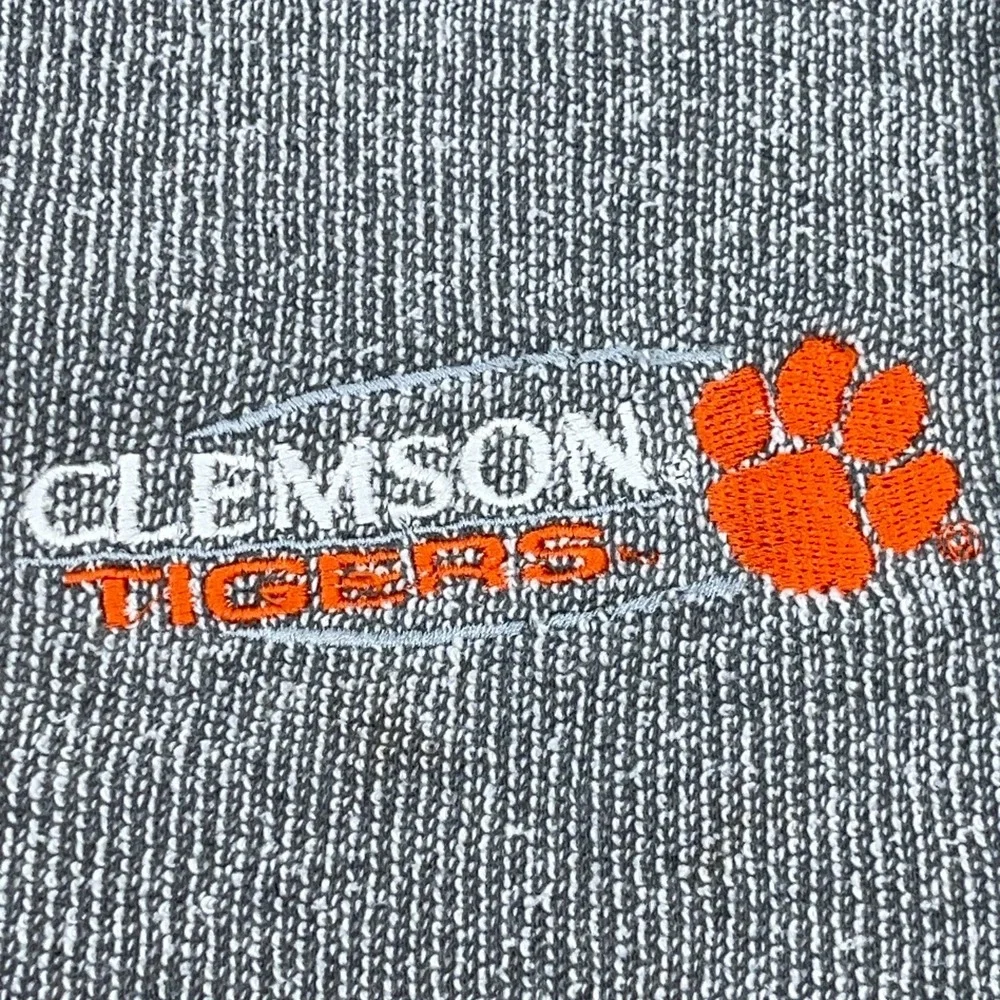Vintage Clemson Tigers Sweatshirt Men XXL Crew‎ Neck Sweater Waffle Knit Henley