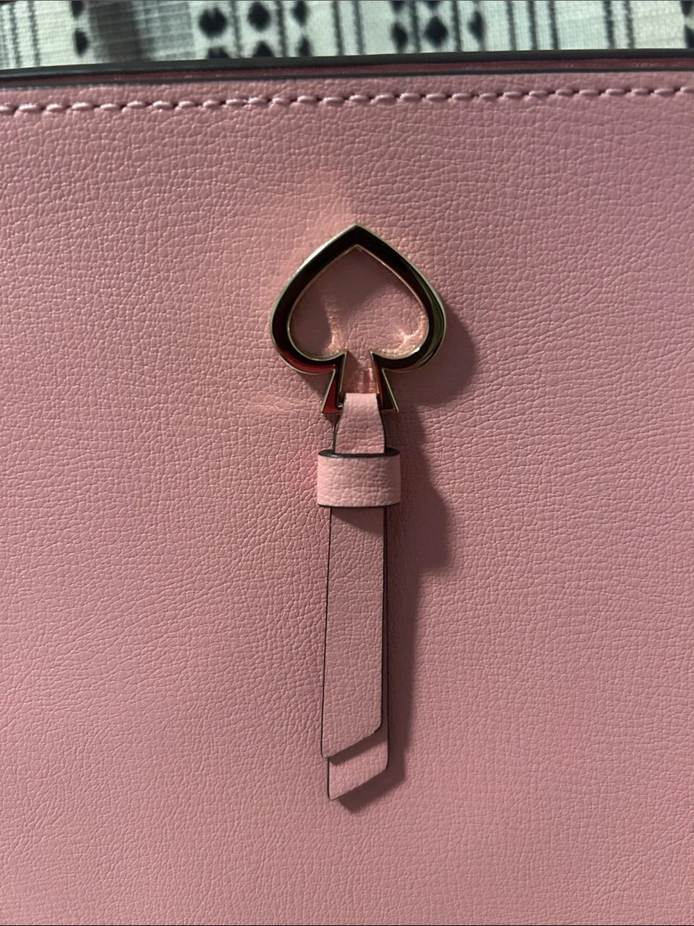 kate spade Pink Leather Tote with Spade Charm NWT