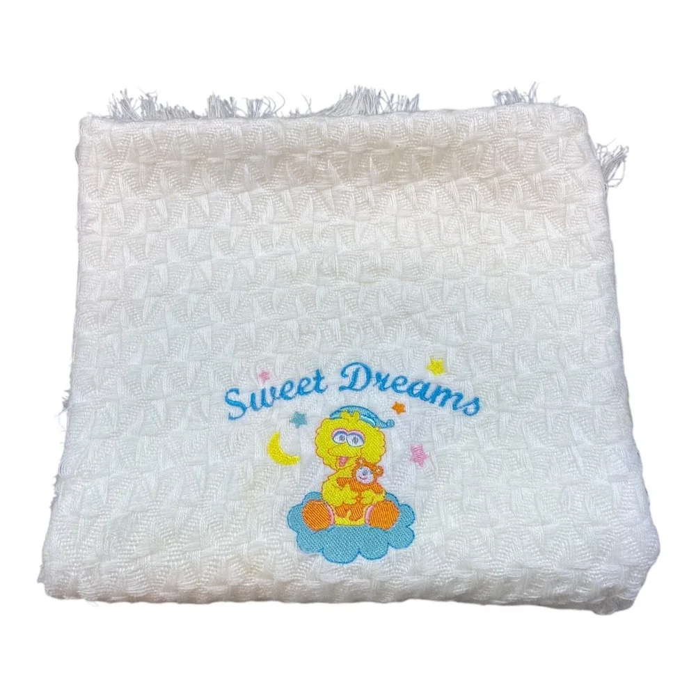 VTG 90s‎ Sesame Street Blanket Baby Big Bird Jim Henson 45