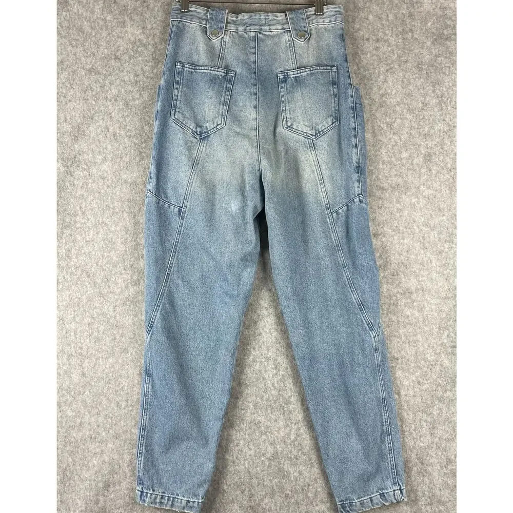 Isabel Marant Kerris Jeans Womens FR40 US8 Light Wash High Rise‎ Tapered FLAW