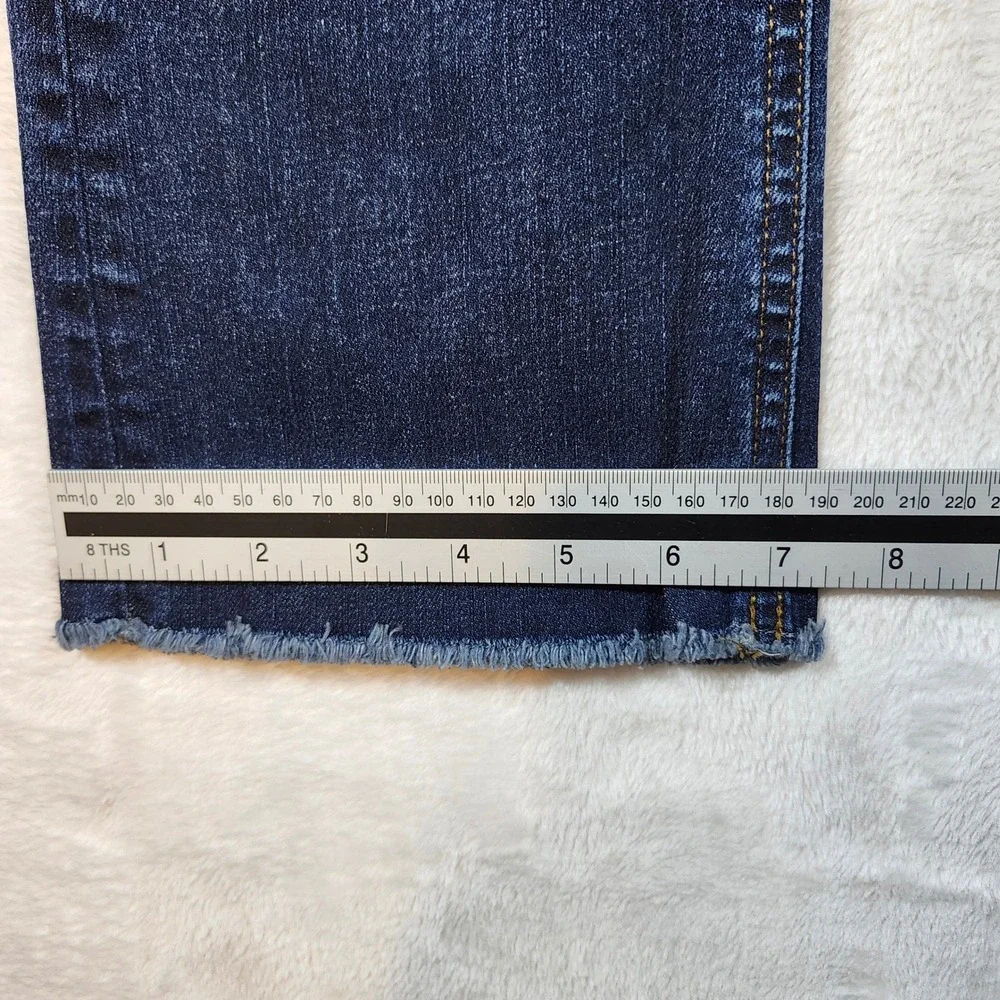 J.Crew Billie Demi Boot Crop Jeans Womens 24 Dark Wash Excellent Button‎ 9