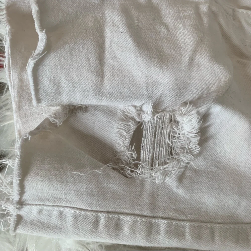 Women’s Hollister‎ White Denim Shorts Size 28 (980A)