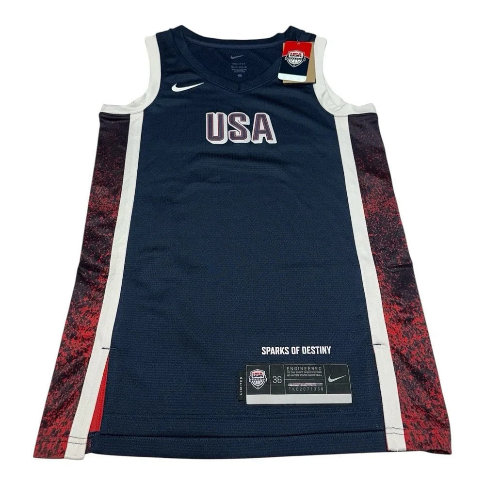 Nike Team USA Olympic‎ Basketball Limited Jersey Mens Sz XS 36 Navy FV5520-451