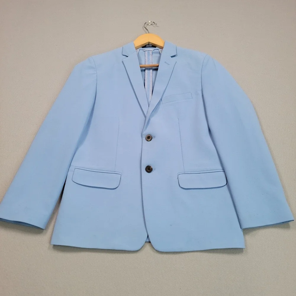 Izod Boys‎ Light Blue Regular Fit Blazer Jacket Size 14, Pre-Owned READ