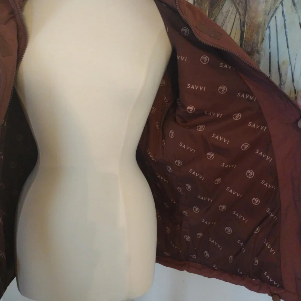 Savvi Kendra Puffer, Size M, Color Cinnamon