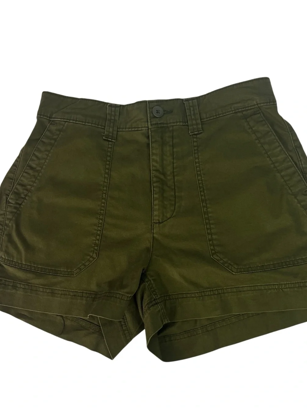 Old Navy Women’s Casual Shorts Sz Medium Lot/2 Green/Black Pockets Back Elastic