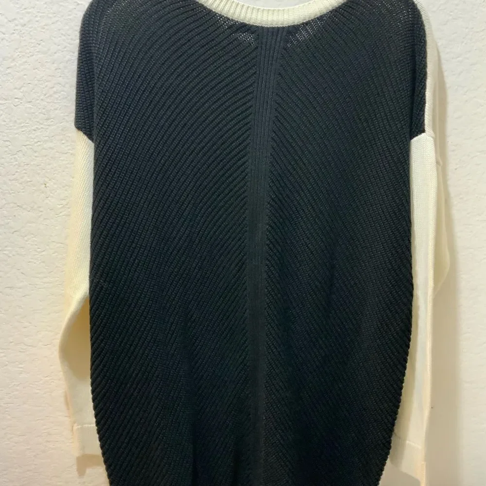 Lauren Ralph Lauren Relaxed Fit Long Sleeve Color Block Tunic Sweater