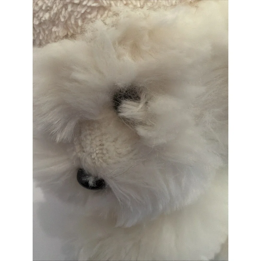 Dan Dee White Dog with Santa‎ Hat Christmas Plush Stuffed Animal Toy 6