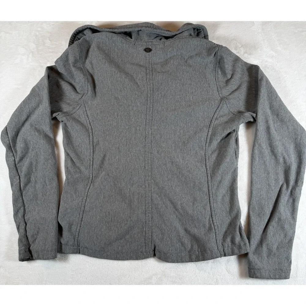 Athleta Jacket Women's Sz M Gray City Limits Moto Diagonal Zip Stretchy Athletic