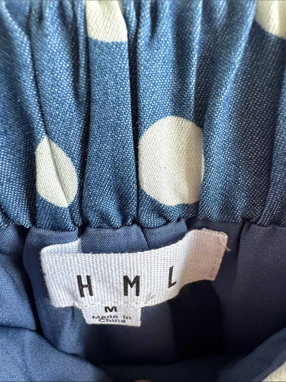 THMK Clothing boutique Blue / white Polka Dot Spaghetti Strap Dress