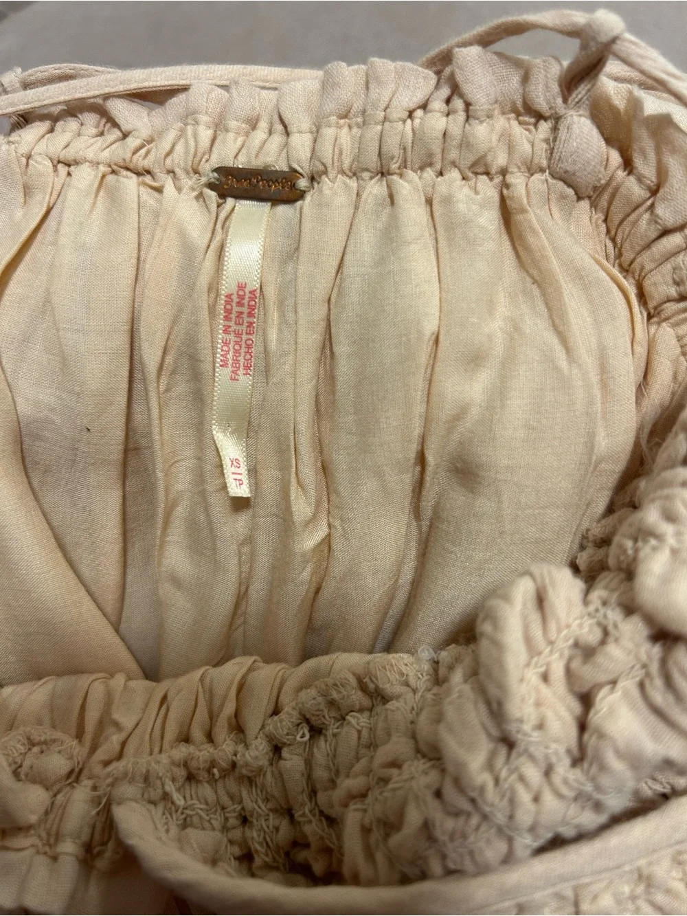 Free People Forever Favorite Mini Dress XS Peach Sands