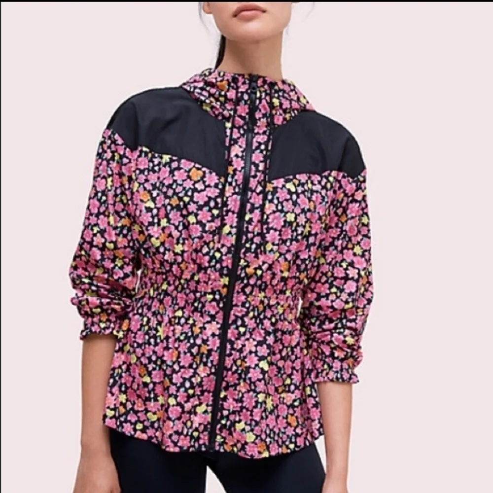 Kate Spade Marker Floral hooded anorak Jacket