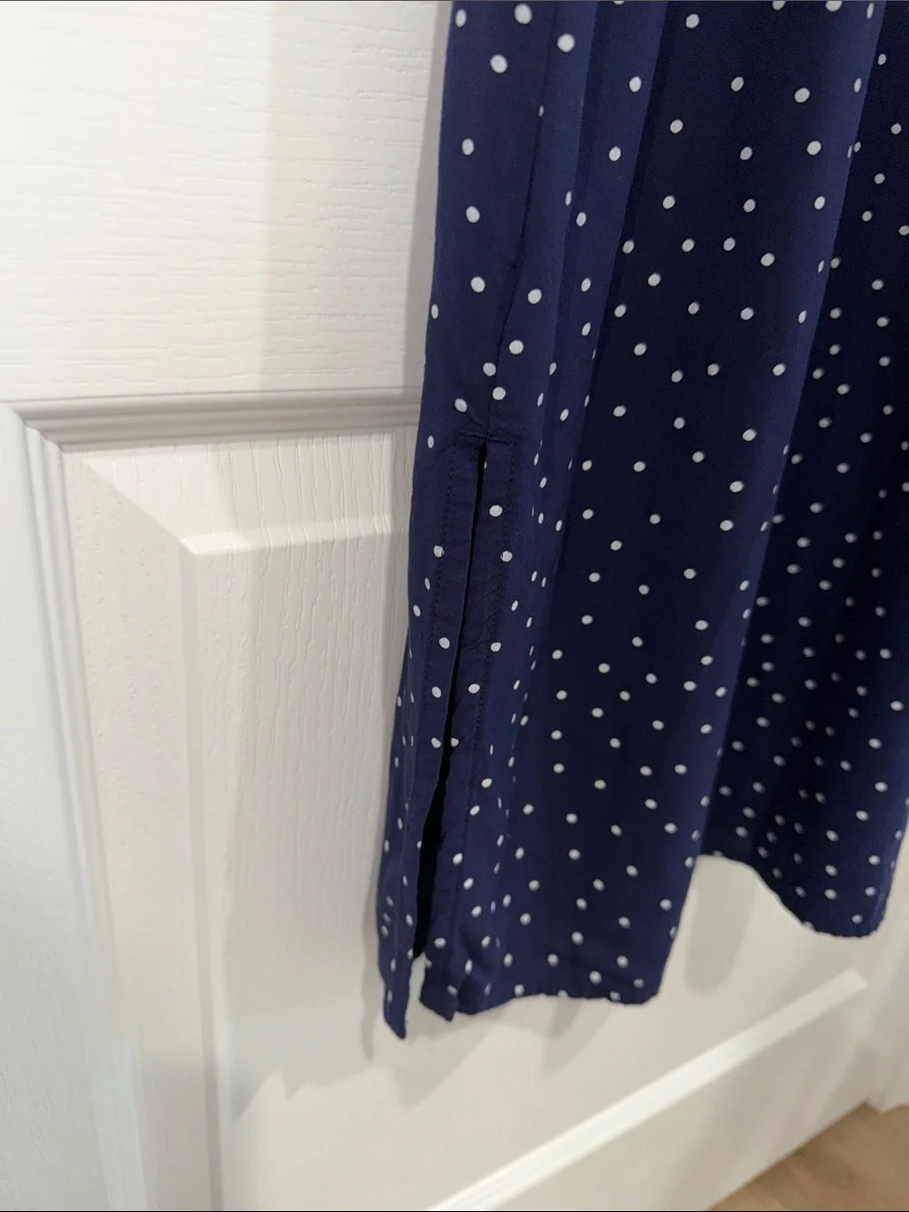 GAP Navy midi/Maxi Dress with White Polka Dots size medium