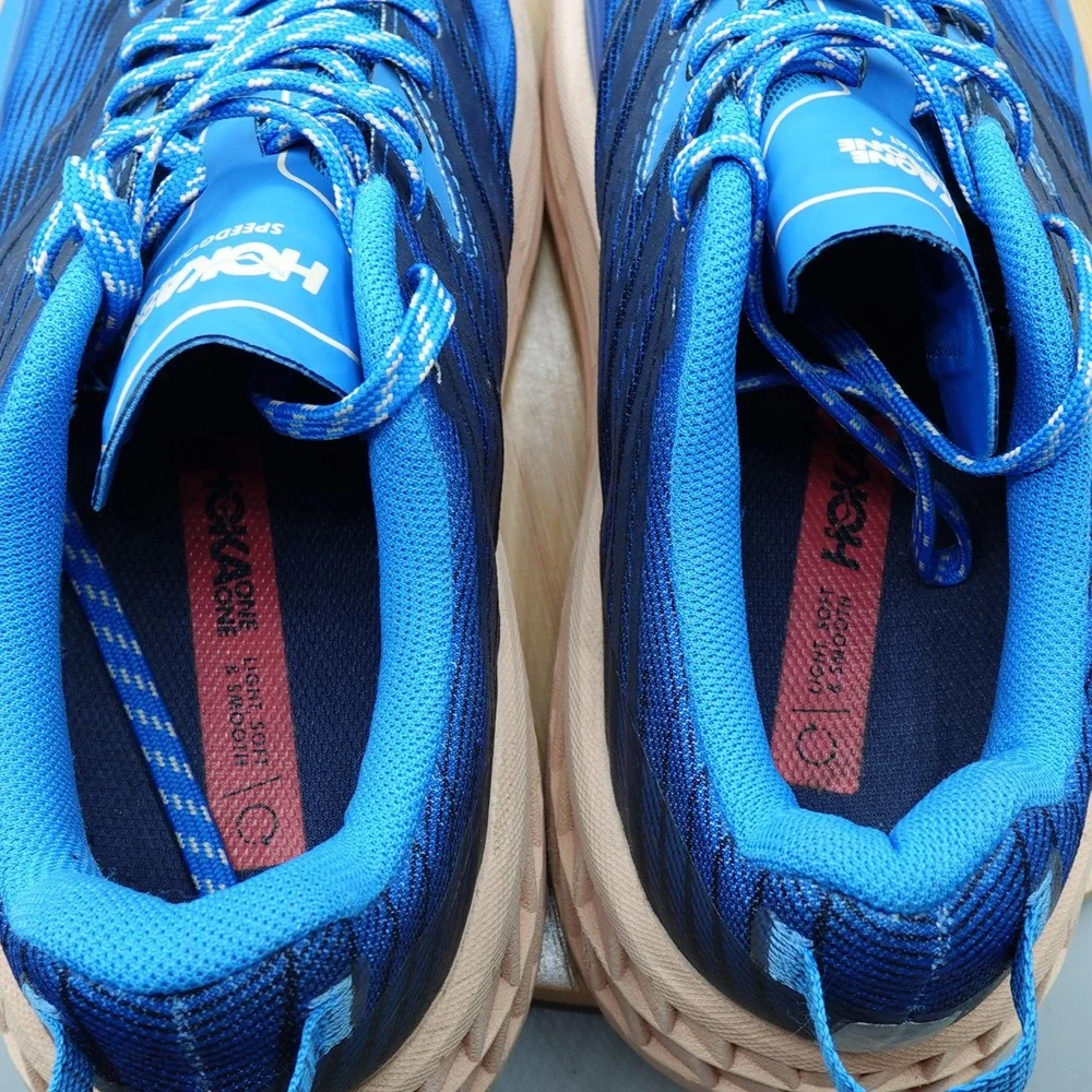 Hoka Shoes Mens 9.5 Womens 11 Blue Speedgoat 4 Trail Running 1106527 IBBA