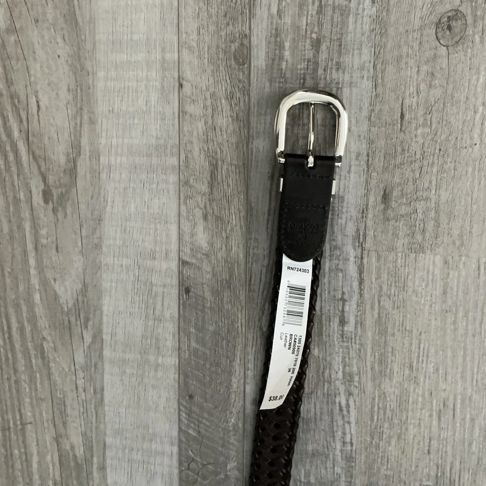 Men's Columbia Fully Adjustable Braided Casual Leather Belt 🌻