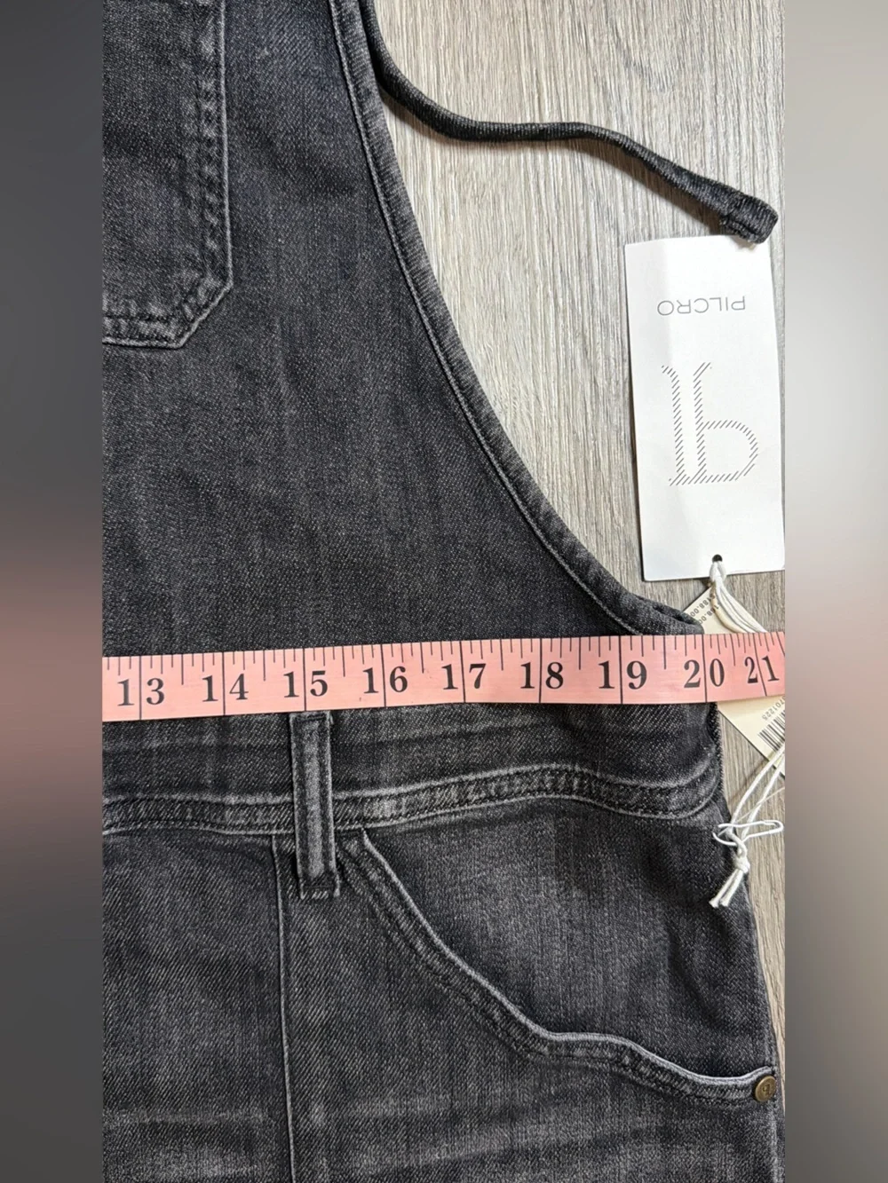 Pilcro Anthropology Black Denim Overall Jumpsuit with Button Front