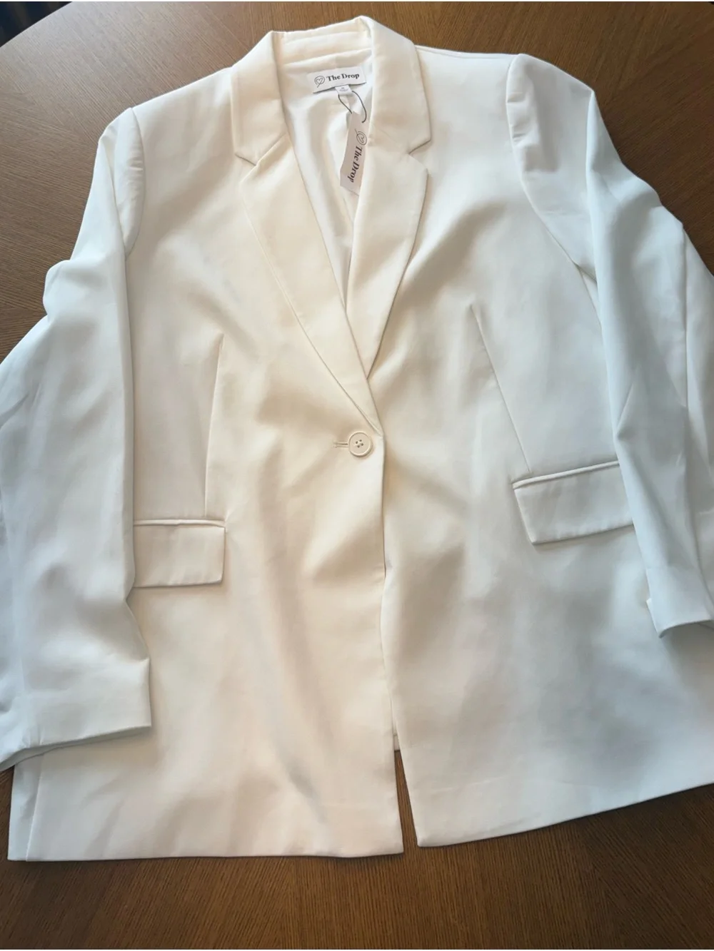 The Drop White Single-Button Blazer