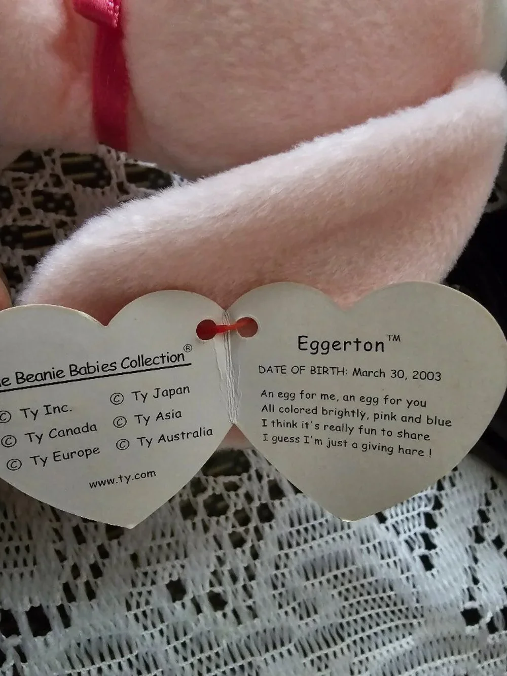 Beanie Babies excellent tag