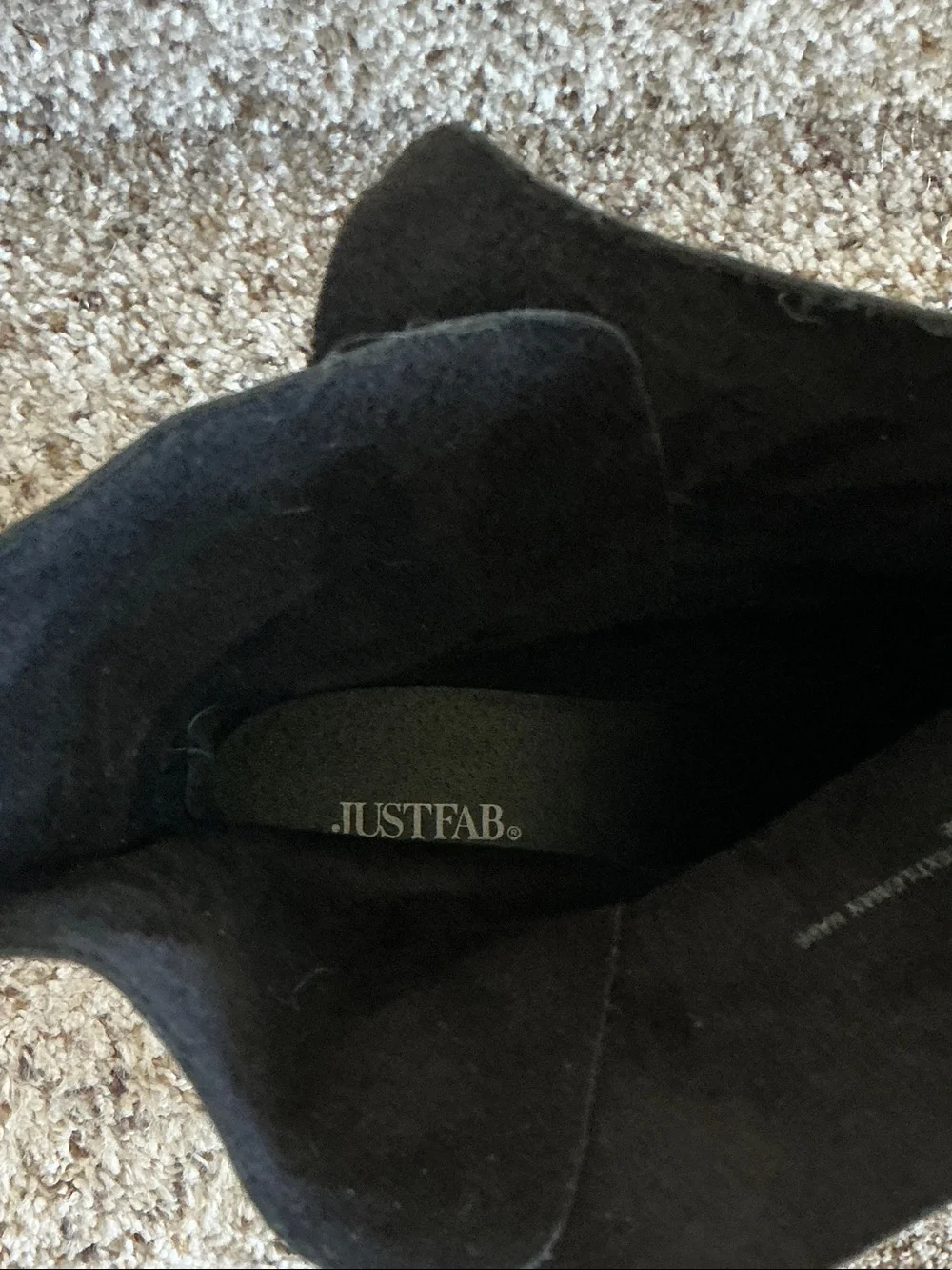JustFab black suede