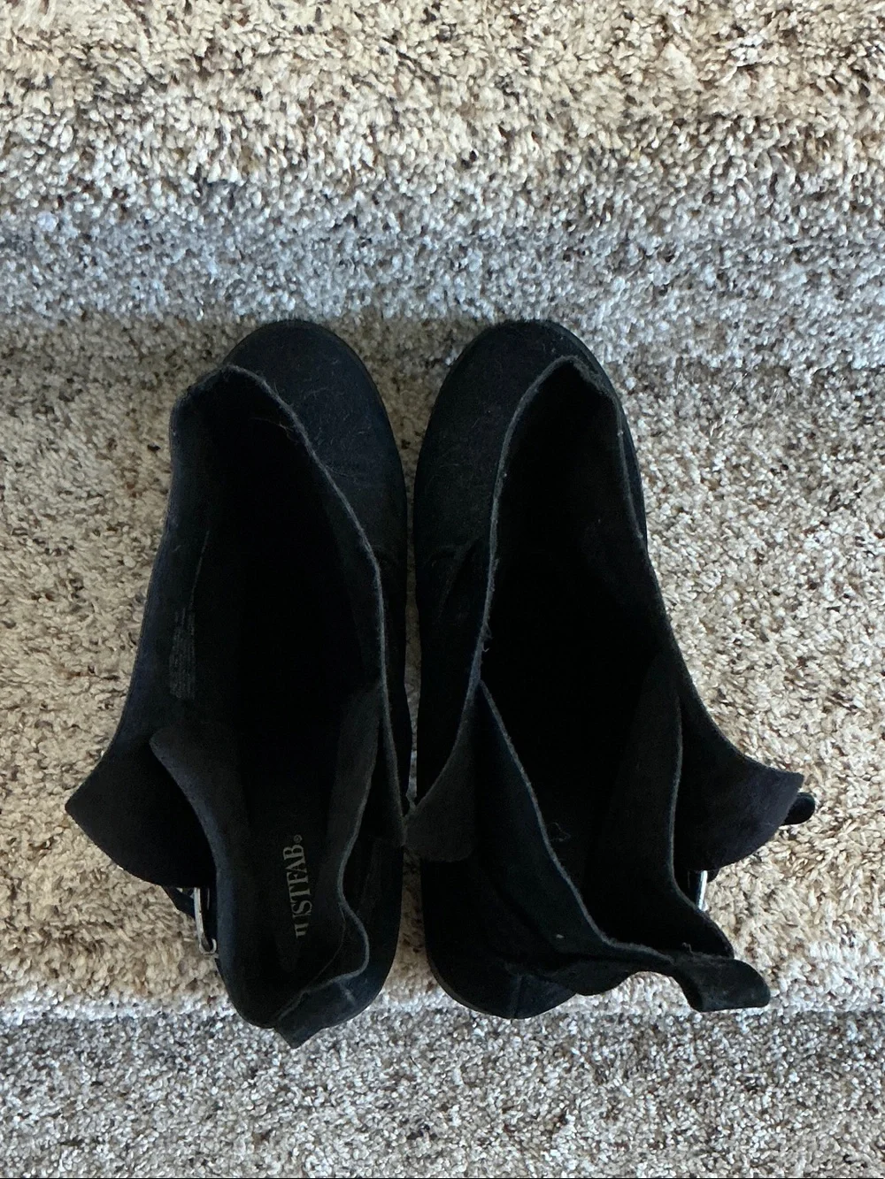 JustFab black suede