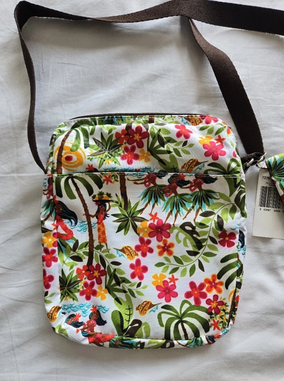 NWT LeSportsac Hawaii Exclusive Edna Crossbody Bag Set - Hula Chocolate